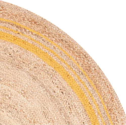 Vista 6 de SAFAVIEH NF807B - Alfombra redonda de fibra natural, 3 pies, redonda, color beige y dorado, hecha a mano con encanto bohemio y trenzado de yute