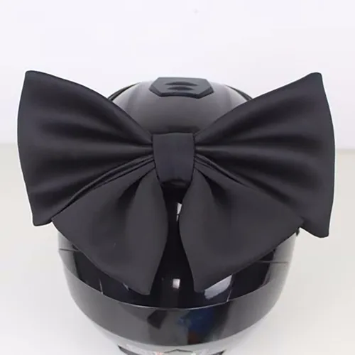 Vista 2 de Grandes Adornos de Casco con Lazo Decoraciones Lindas de Casco con Lazo Adhesivo Adecuado Accesorios para Casco para Esquí Bicicleta Casco