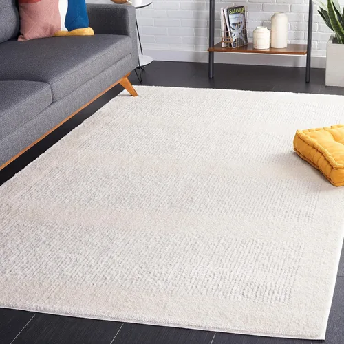 Vista 8 de SAFAVIEH Melody Collection - Alfombra de pasillo de 2 pies 2 pulgadas x 8 pies, color marfil y gris, diseño moderno, ideal para zonas de alto