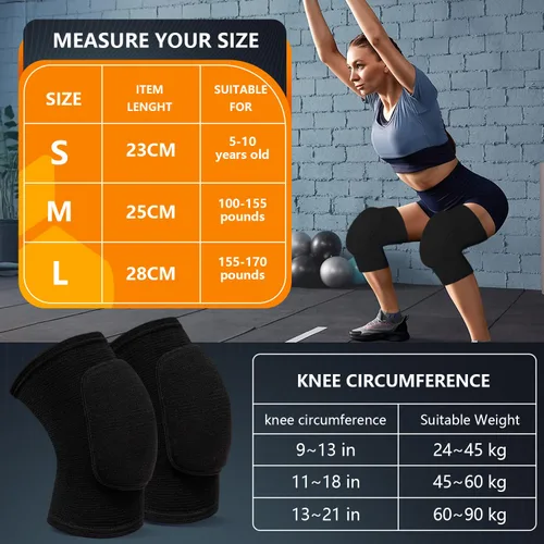 Vista 2 de Rodilleras de voleibol para bailarines, suaves y transpirables para hombres, mujeres y niños, rodilleras protectoras para voleibol, fútbol, baile