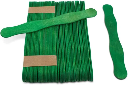Vista 12 de Woodpeckers - Manijas de abanico de madera negras de 8 pulgadas, programas de boda, paquete de 50, palitos de paletas de paletas para subastas Negro