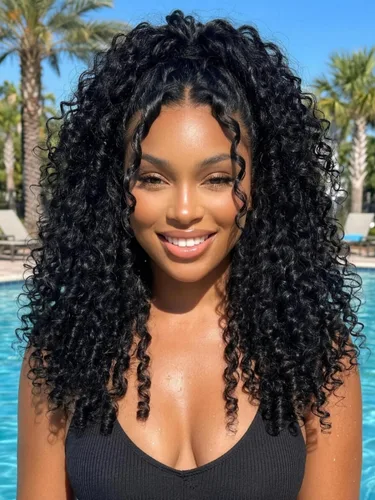 Vista 17 de KLAIYI Bye Bye Slip™ Ombre Chestnut Brown Bob Curly Glueless Precut 7x5 Lace Front Wigs Human Hair Side Part Drawstring Pre Plucked Bleached Knots