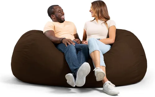 Vista 54 de Big Joe Fuf Silla Puf de Espuma de 5 Pies de Tamaño Extra Grande con Funda Extraíble para Niños, Adolescentes, Adultos, Onyx Lenox, Poliéster Tejido