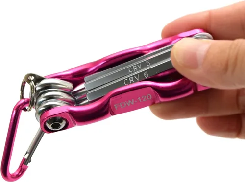 Vista 3 de Takagi FDW-120 M&M Folding Wrench, Hex Bar, mm + DR, Set of 6