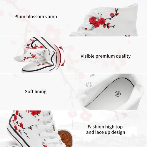 Vista 2 de kufeiti - Tenis de lona de alta calidad para mujer, zapatos de lona con cordones, color blanco y negro, casuales, para caminar