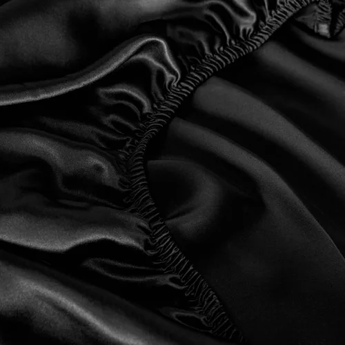 Vista 6 de LILYSILK Funda de edredón de seda negra para cama individual, fundas de edredón de seda de 19 momme