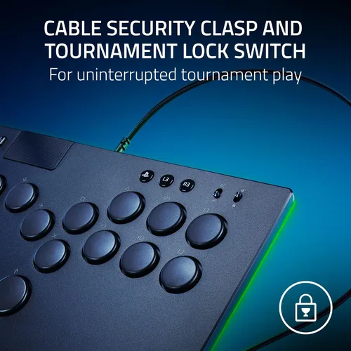 Vista 5 de Razer Kitsune All-Button Arcade Controller For PS5 PlayStation 5 & PC - Low-Profile Optical Switches - Slim Form Factor - Removable Top Plate