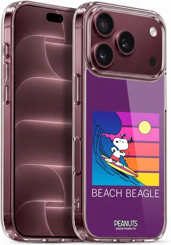 Vista 73 de Head Case Designs Funda de gel suave con licencia oficial de Peanuts Tropical Surf Snoopy Aloha Disco compatible con Apple iPhone 13 Mini Surf