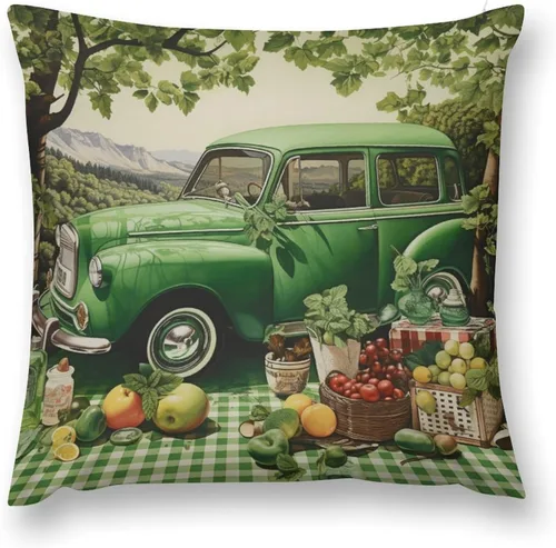 Vista 2 de Funda de cojín de terciopelo verde con diseño de trébol de granja, fundas decorativas para sala de estar, fundas de almohada cuadradas decorativas