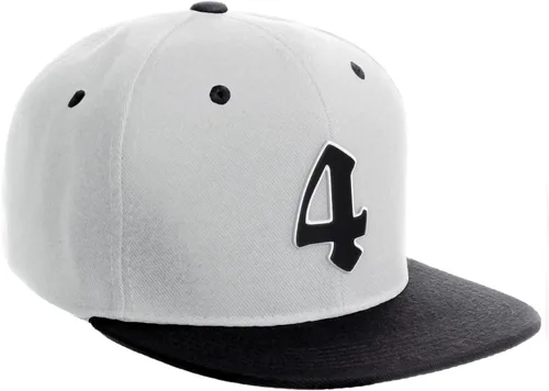 Vista 358 de Daxton Gorra clásica con visera de billete plano con letras del alfabeto inglés antiguo de la A a la Z
