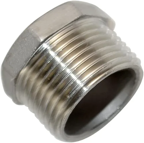 Vista 5 de 1/4" macho NPT a 1/8" hembra NPT hembra reductor/reductor buje de tubería, adaptador, buje hexagonal SS 304 de acero inoxidable