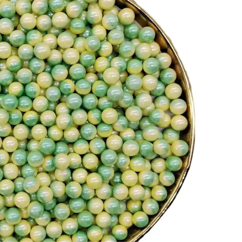 Vista 7 de Gránulos comestibles de perlas blancas y azules, chispas de pastel de Navidad, chispas de galletas, perlas de azúcar, perlas comestibles de 0.276
