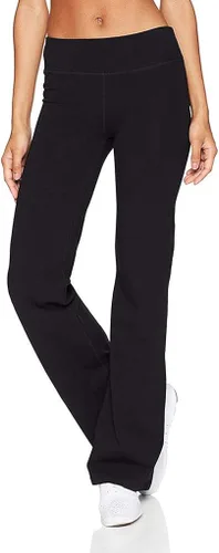 Vista 2 de OUDLLY Pantalones para mujer sólidos anchos pantalones delgados pantalones de yoga caderas pierna mujer casual deportes sueltos color pantalones
