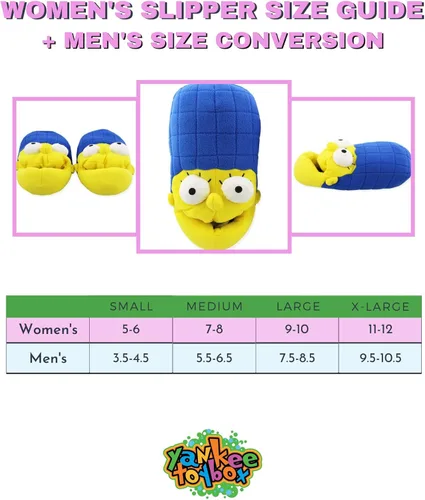 Vista 2 de The Simpsons Pantuflas de felpa 3D Marge Simpson para mujer