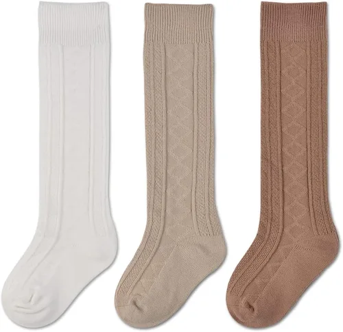 Vista 58 de EPEIUS Calcetines altos hasta la rodilla para bebés y niños pequeños (paquete de 3/5)