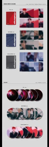 Vista 3 de Kakao M Wei - Identity : Challenge [Challenge ver.] (2nd Mini álbum) [Pre-Order] CD+Photobook+Póster plegado+Otros con seguimiento, pegatinas