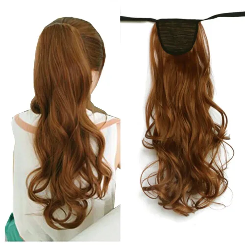 Vista 19 de Extensiones de cabello sintético de 20 pulgadas, 3.17 oz, ondulado, rizado, resistente al calor, fibra sintética para mujer