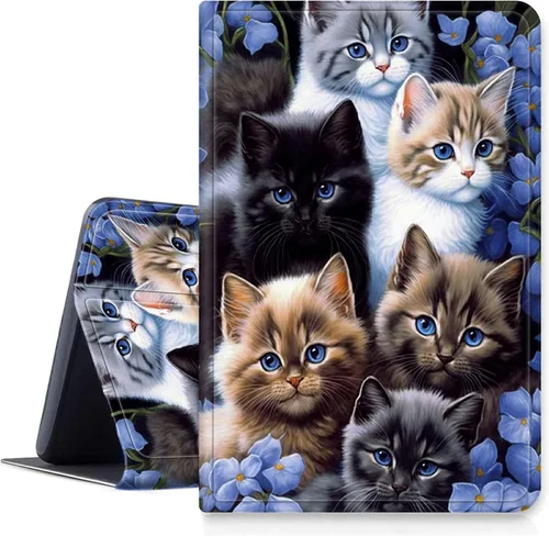 Vista 22 de Funda para tablet Amazon Kindle Fire HD 10 y 10 Plus de 10.1" (11ª generación, versión 2021), funda plegable con función de encendido y apagado