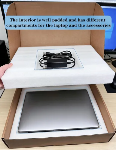 Vista 3 de Caja de envío para laptop, se adapta a portátiles de hasta 17 pulgadas