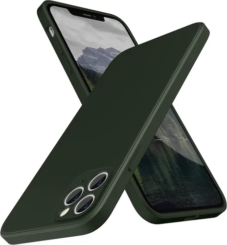 Vista 17 de SURPHY Funda de diseño para iPhone 11 Pro Max con protección para cámara, diseño de borde recto, silicona líquida delgada, piedra
