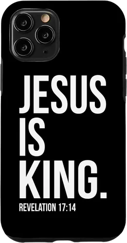 Vista 29 de Jesus is King Bible Scripture Quote Christian Case for iPhone 17