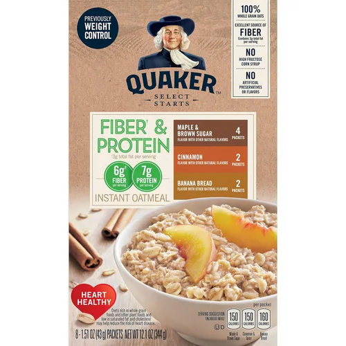 Vista 19 de Quaker Cereal de desayuno de avena instantánea, arándanos y crema, 8.4 onzas
