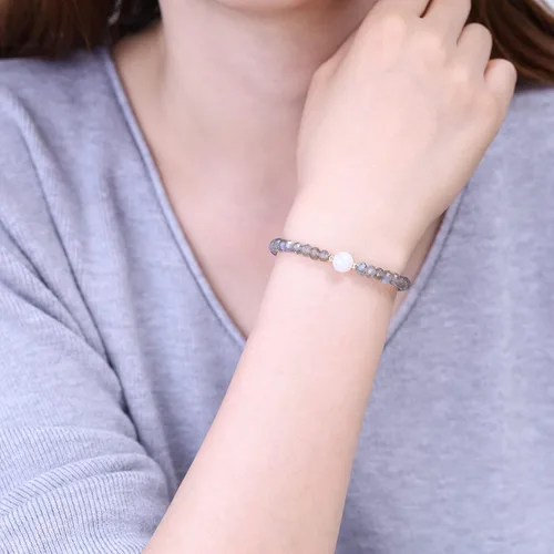 Vista 2 de COAI Pulsera simple de cristal curativo con cuentas para mujer