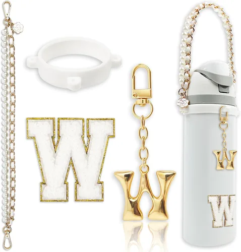 Vista 97 de Letter Handle Strap Accessories with Cute Initial Charm Compatible with Owala Water Bottle 24oz 32oz 40oz Owala Kids