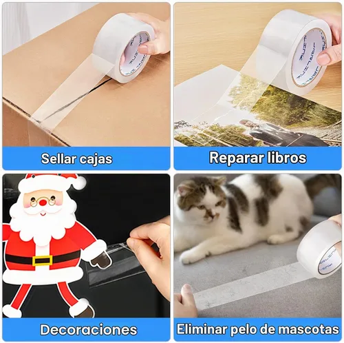 Vista 5 de JARLINK - Cinta de embalaje transparente (6 rollos), cinta de embalaje resistente para envíos, embalajes, mudanzas y sellados; cada rollo mide 2,7