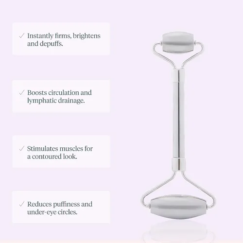 Vista 4 de Wonderskin Rodillo facial líquido para gimnasio, masajeador facial de acero inoxidable para ojos hinchados y ojeras, herramienta para esculpir