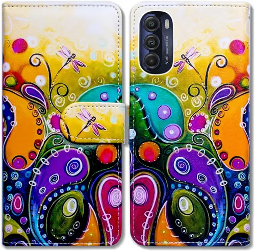 Vista 16 de Bcov Funda para Moto G Stylus 5G 2022 (no compatible con G Stylus 5G 2021), funda de cuero con tapa y ranura para tarjeta y soporte para Motorola