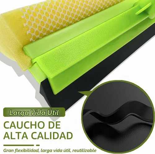 Vista 3 de Escobilla de Ducha Limpiacristales de Ventana Limpiador para Puertas de Ducha de Cristal, Herramienta de Limpieza de Ventanas 2 en 1 Raspador