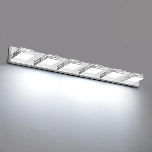 Vista 22 de Lámparas LED modernas para tocador de baño, 2 luces regulables de 15 pulgadas, color negro mate, para accesorios de iluminación de baño sobre