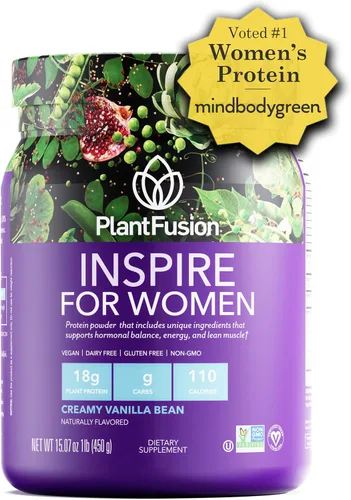 Vista 8 de PlantFusion Inspire Plant Proteína en polvo para mujeres – Proteína en polvo baja en carbohidratos para apoyo muscular magro – Keto, sin gluten, sin