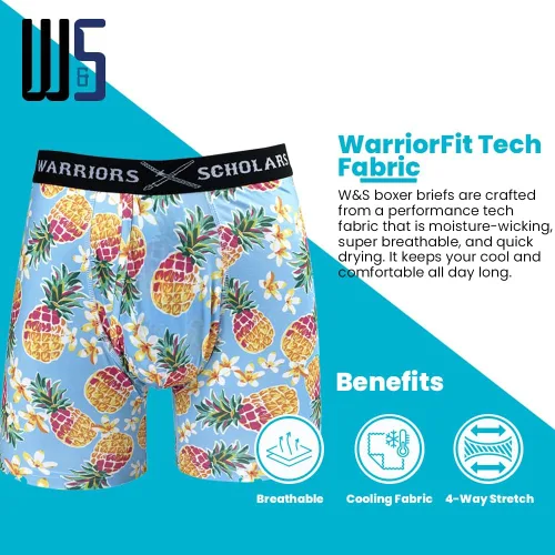 Vista 2 de Warriors & Scholars Mens Boxer Briefs Boxer Briefs for Men Pack of 6 Mens Boxer Briefs Underwear Boys Boxer Briefs