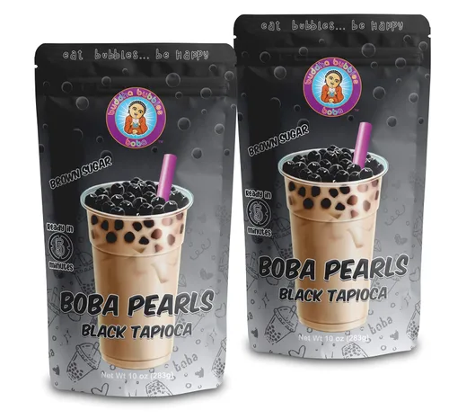 Vista 7 de Kit para preparar té de burbujas (boba), para 60+ bebidas y 6 sabores; incluye bolitas boba, tazas, mezclador y popotes