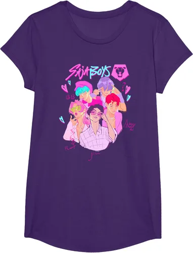 Vista 9 de Kpop Demon Hunters Camiseta Saja Boys Heartthrob con licencia