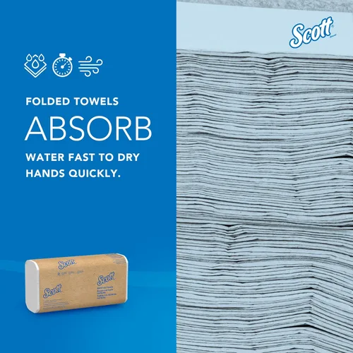 Vista 6 de Scott Professional Toallas de papel multipliegues, 2 paquetes x 250 hojas (60055) Universal, Standard Tier, Absorbency Pockets, White, Compact