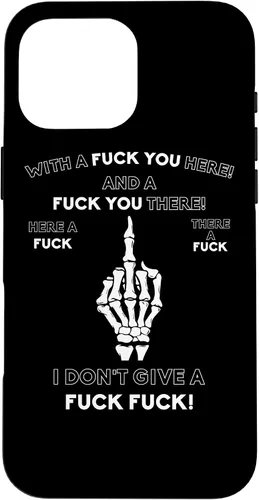 Vista 19 de Skeleton Middle Finger F You Pun Adult Humor Novelty Gifts Case for iPhone 17