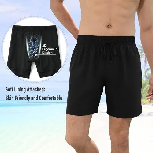 Vista 3 de MERIABNY Traje de baño para hombre con forro de compresión