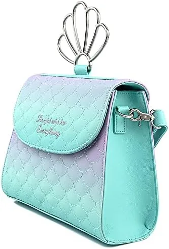 Vista 2 de Loungefly Little Mermaid Ombre Scales Shell Handle Crossbody