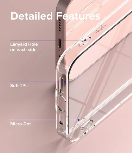 Vista 6 de Ringke Compatible con iPhone 13, Air Soft Transparente TPU a prueba de golpes, flexible, ligera, delgada funda para teléfono - Transparente