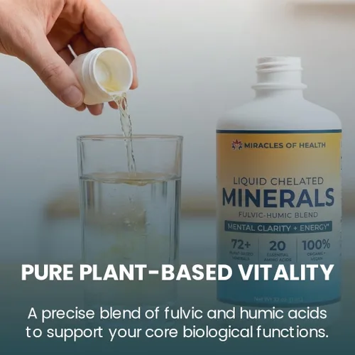 Vista 5 de Minerales quelados líquidos, mezcla de minerales fúlvicos húmicos orgánicos, más de 72 minerales a base de plantas, 20 aminoácidos esenciales, 100%