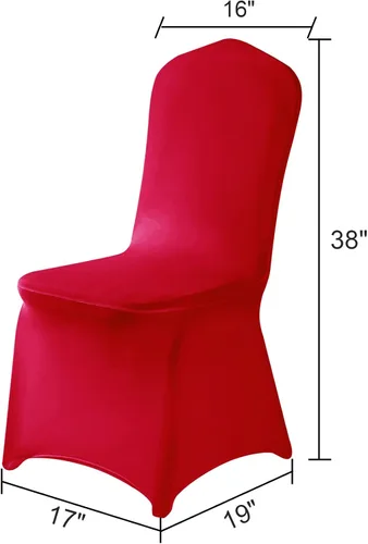 Vista 111 de Funda de elastano para silla, 12 unidades, fundas para silla, fundas para sillas de sala de estar, funda extraíble lavable y elástica para silla