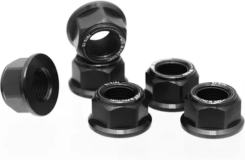 Vista 2 de MC MOTOPARTS Tuercas de piñón trasero de carreras CNC negras compatibles con GSX-R 750 GSXR1000 GSF1200 SV650 Vstrom 650 TL1000R