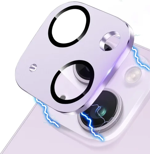 Vista 9 de Protector de lente de cámara para iPhone 13 & iPhone 13 Mini, brillante con diamantes de imitación 3D con purpurina, cubierta de cámara de vidrio
