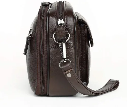 Vista 6 de Hebetag Cartera de cuero para hombre, organizador y bolso de muñeca