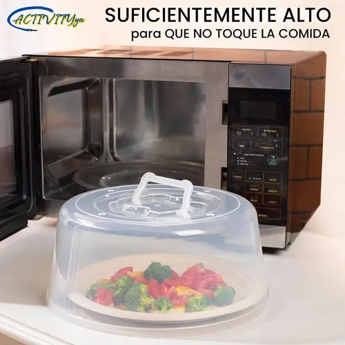 Vista 3 de Cubierta grande para microondas para alimentos, tapa protectora de salpicaduras, funda de soporte para pasteles, tamaño 11.5 pulgadas x 5 pulgadas