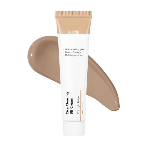 Vista 13 de PURITO Crema BB Cica Clearing #13 Marfil Neutral 1 fl.oz / 30ml, crema BB vegana, base de maquillaje, libre de crueldad
