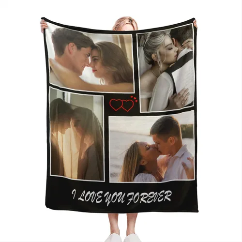 Vista 25 de Manta personalizada con texto fotográfico, manta de imagen personalizada para bebé, madre, padre, adultos, amigos, amantes, regalo personalizado
